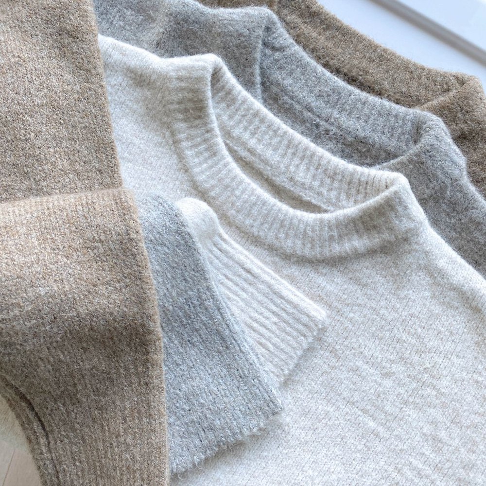 (LAST ONE) Thick Sweater Wool/Mohair Grey - Picture 9 of 12